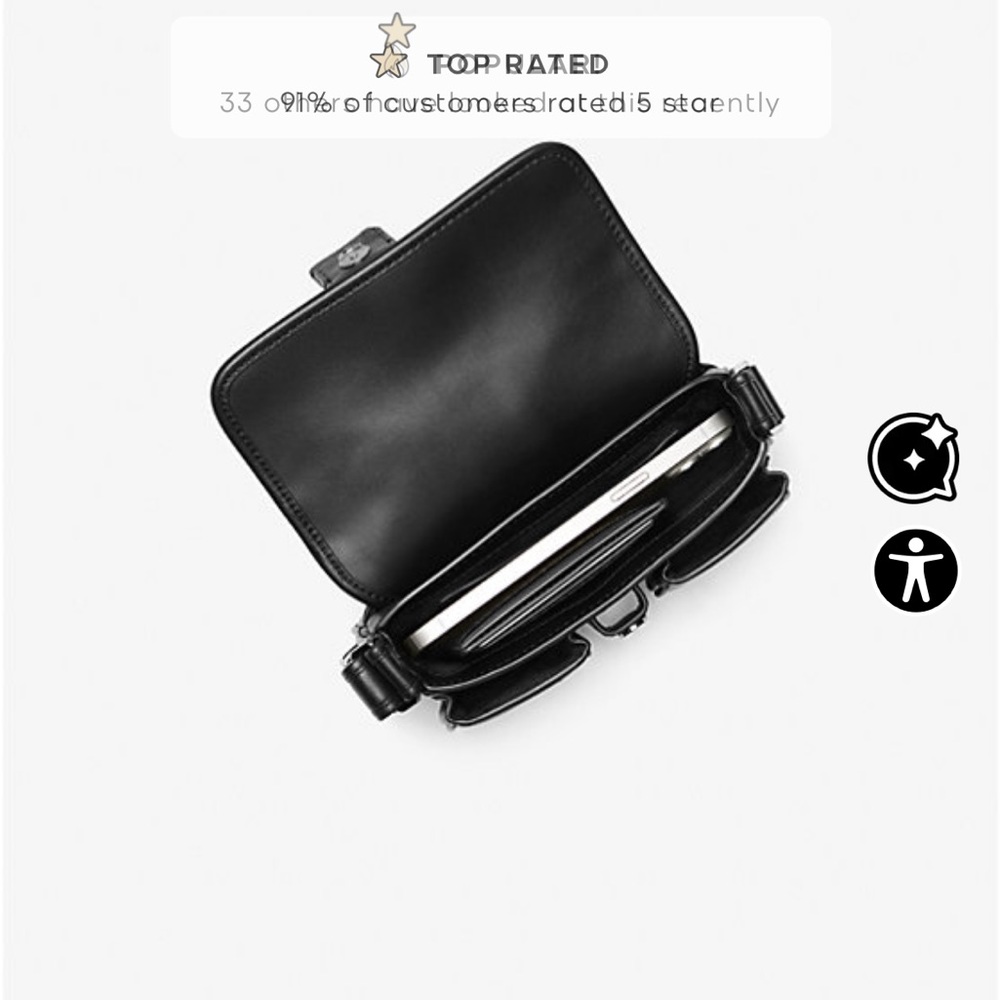 Michael Kors Colby Extra-Small Leather Shoulder Bag, NWT - Picture 3 of 7